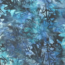 Load image into Gallery viewer, Timeless Treasures Batik Fabric, By The Half Yard, Tonga-B9229 Ski