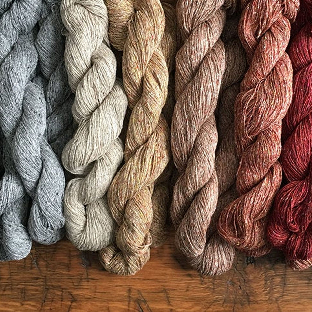 Hasegawa Top Dyed Silk Tweed Noil Yarn, 50 Gram, Knitting, Crochet, Light Fingerling, Japan