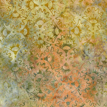 Load image into Gallery viewer, Timeless Treasures Fans, Multicolor Gold, Cotton Batik Quilting Fabric