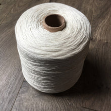 Load image into Gallery viewer, 1 Kilo Cone, Undyed Natural White Merino Silk Yarn, 3 Ply, Fingering Weight, Knitting, Crochet, OEKO-TEX® Certified