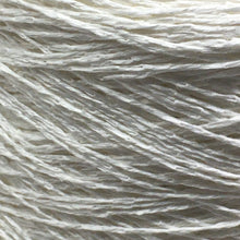 Load image into Gallery viewer, 1 Cone Hasegawa Linen Chainette Yarn, Bleached White, Dye, From Japan, 1 Pound 14 Ounces w/cone
