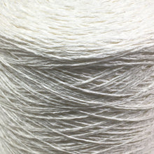 Load image into Gallery viewer, 1 Cone Hasegawa Linen Chainette Yarn, Bleached White, Dye, From Japan, 1 Pound 14 Ounces w/cone