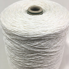 Load image into Gallery viewer, 1 Cone Hasegawa Linen Chainette Yarn, Bleached White, Dye, From Japan, 1 Pound 14 Ounces w/cone