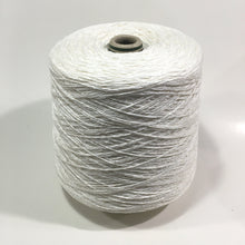 Load image into Gallery viewer, 1 Cone Hasegawa Linen Chainette Yarn, Bleached White, Dye, From Japan, 1 Pound 14 Ounces w/cone