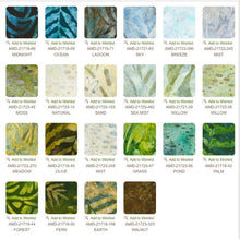Load image into Gallery viewer, 22 Kaufman Artisan Batik Fat Quarters, Multicolored, FQ-1984-22, Marshland