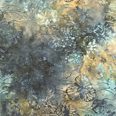 Tonga-B8761 Juniper, Timeless Treasures, muliticolored, cotton batik fabric