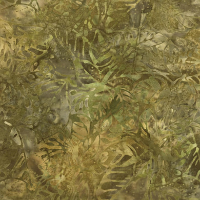 Tonga-B8213 Leaf, Timeless Treasures, multicolored, cotton batik fabric