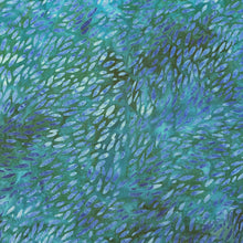 Load image into Gallery viewer, Robert Kaufman Batik Fabric, By The Half Yard, Leaf Blown, SRK-24051-213 Teal
