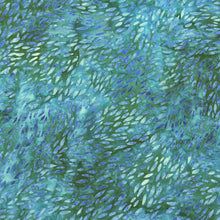 Load image into Gallery viewer, Robert Kaufman Batik Fabric, By The Half Yard, Leaf Blown, SRK-24051-213 Teal
