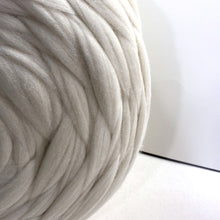 Load image into Gallery viewer, 1 Bump, Eco Peruvian Highland Wool Roving Top, 27.5 Microns, Undyed, Natural White
