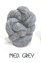 Load image into Gallery viewer, Hasegawa Top Dyed Silk Tweed Noil Yarn Medium Grey
