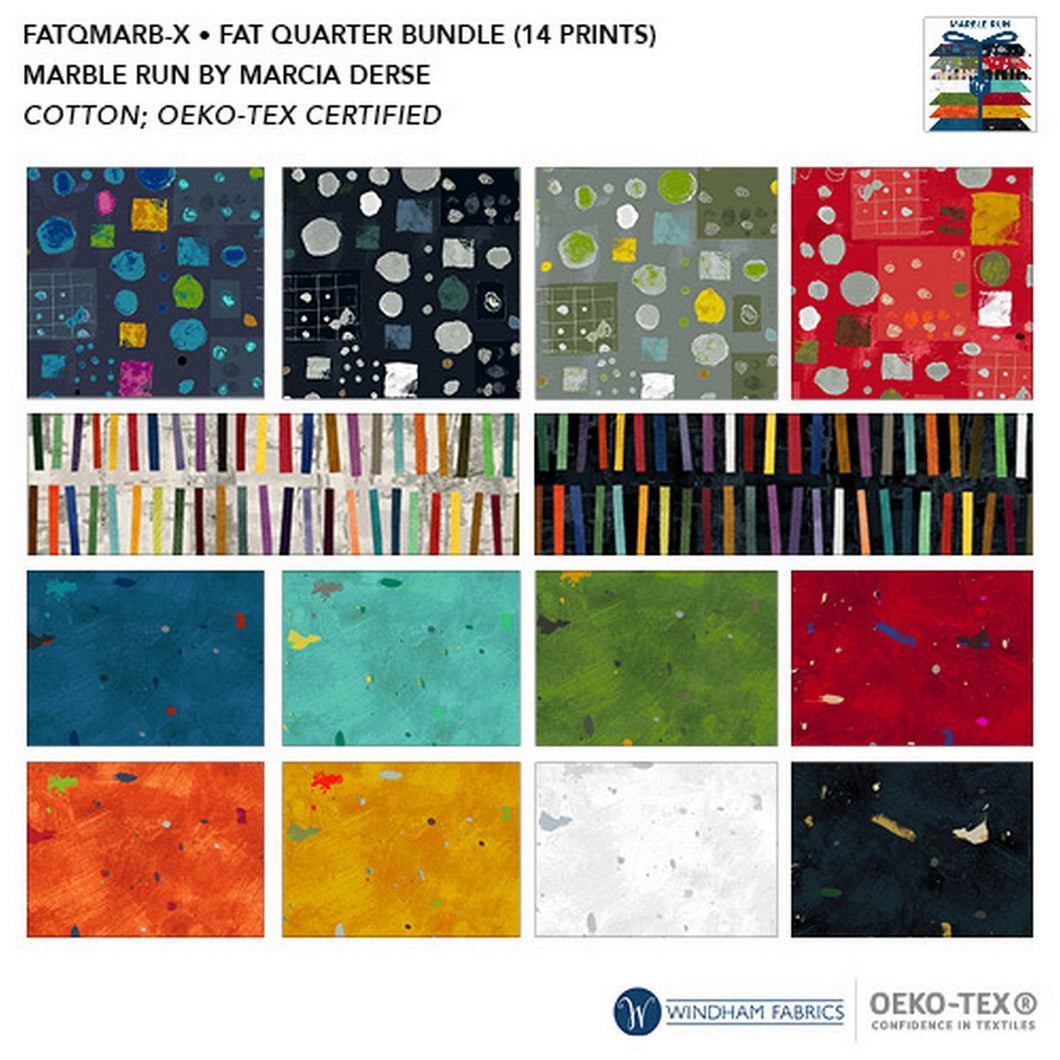 Marcia Derse, Marble Run, Fat Quarter Bundle, 14pc