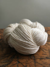 Load image into Gallery viewer, Undyed Natural White  Merino Silk Yarn, 3 Ply, 50 or 100 Gram, Fingering Weight, Knitting, Crochet, OEKO-TEX® Certified
