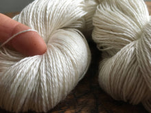 Load image into Gallery viewer, 10 Skeins, Undyed Natural White  Merino Silk Yarn, 3 Ply, 1.1 lb, Fingering Weight, Knitting, Crochet, OEKO-TEX® Certified
