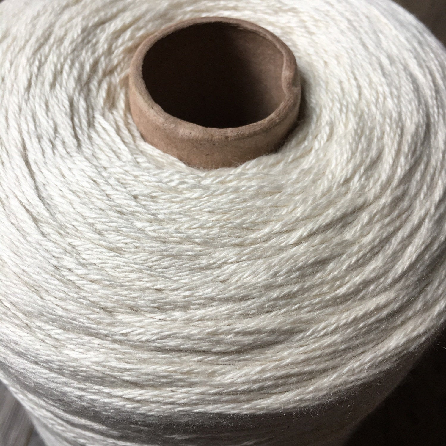 Ramie/silk - nettle/silk - undyed yarn on cone for knitting