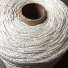 Load image into Gallery viewer, 1 Kilo Cone, Undyed Natural White  Merino Silk Yarn, 3 Ply, Fingering Weight, Knitting, Crochet, OEKO-TEX® Certified
