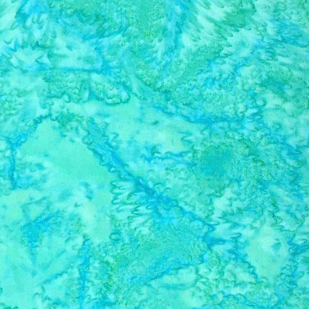  AMD-7000-197 Tropical, Kaufman Prisma Dyes, Blue Green, Cotton Batik Quilting Fabric