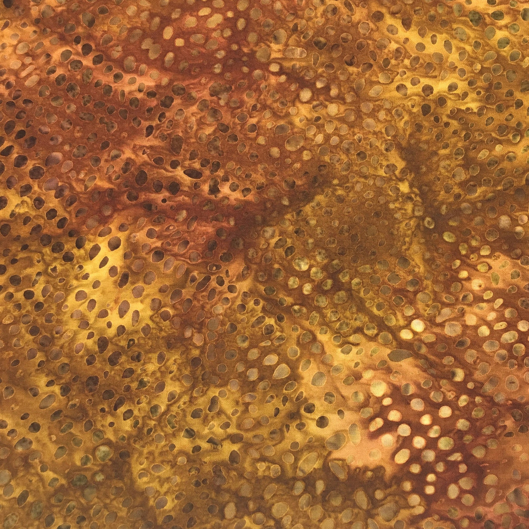 AMD-20195-169 Earth Kaufman Batik, Rust, Brown, Orange, Cotton Batik Quilting Fabric