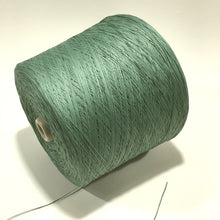 Load image into Gallery viewer, 1 Cone Hasegawa Cotton Gima 8.5 Tape Yarn, Myrtle, From Japan, 1 Pound 9 Ounces w/cone
