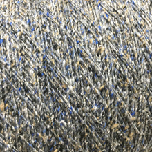 Load image into Gallery viewer, Single Ply Hasegawa Top Dyed Silk Tweed Noil Yarn, Medium Grey - Fog, 1 Lb 4 oz w/Cone
