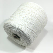 Load image into Gallery viewer, 1 Cone Hasegawa Linen Chainette Yarn, Bleached White, Dye, From Japan, 1 Pound 14 Ounces w/cone
