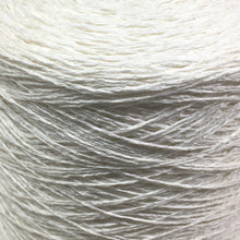 Load image into Gallery viewer, 1 Cone Hasegawa Linen Chainette Yarn, Bleached White, Dye, From Japan, 2 Pounds 3.9 Ounces w/cone
