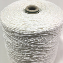 Load image into Gallery viewer, 1 Cone Hasegawa Linen Chainette Yarn, Bleached White, Dye, From Japan, 1 Pound 14 Ounces w/cone
