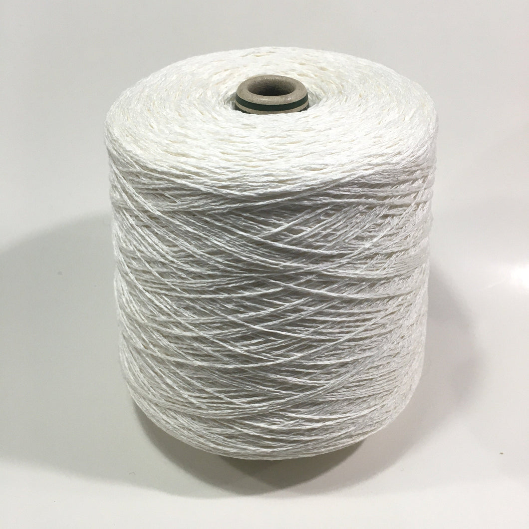 1 Cone Hasegawa Linen Chainette Yarn, Bleached White, Dye, From Japan, 2 Pounds 3.9 Ounces w/cone