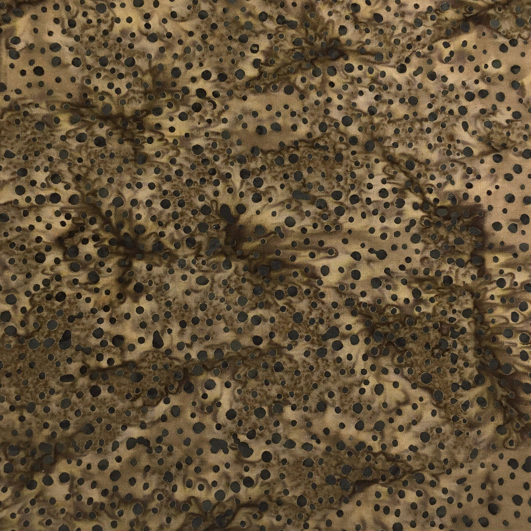 Island Batik Fabric, By The Half Yard, BE32-F4, Bubbles-Nutmeg