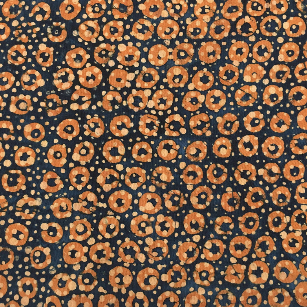 Island Batik Fabric, By The Half Yard, 112138591 Mini Dot-Midnight Blue