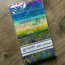 Load image into Gallery viewer, Island Batik Strip Pack, Jewel Carvings, Multicolored, 20 Fabrics and 40 Strips
