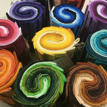 Load image into Gallery viewer, Hoffman 1895 Watercolor Fat Quarter Bundles, 12 FQ, Hand Dyed Cotton, 12 Color Options
