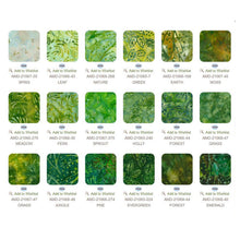 Load image into Gallery viewer, 18 Kaufman Artisan Batik Fat Quarters, FQ-1876-18, Wintergreen
