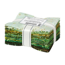 Load image into Gallery viewer, 18 Kaufman Artisan Batik Fat Quarters, FQ-1876-18, Wintergreen
