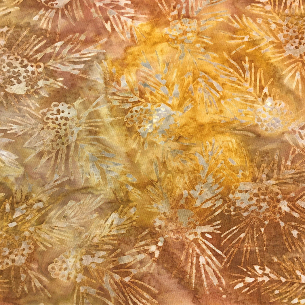 Robert Kaufman Batik Fabric,  By The Half Yard, AMD-21070-142 Amber