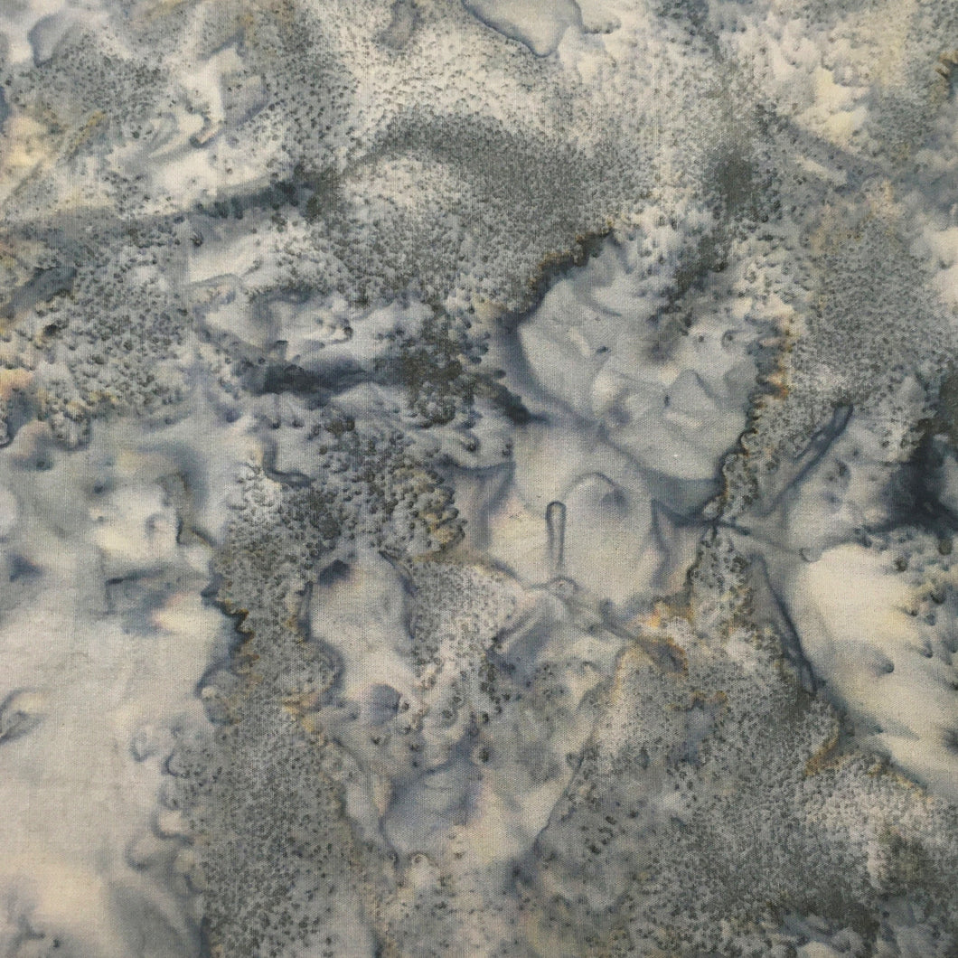 Island Batik Fabric, By The Half Yard, Bodacious Blacks, Tin