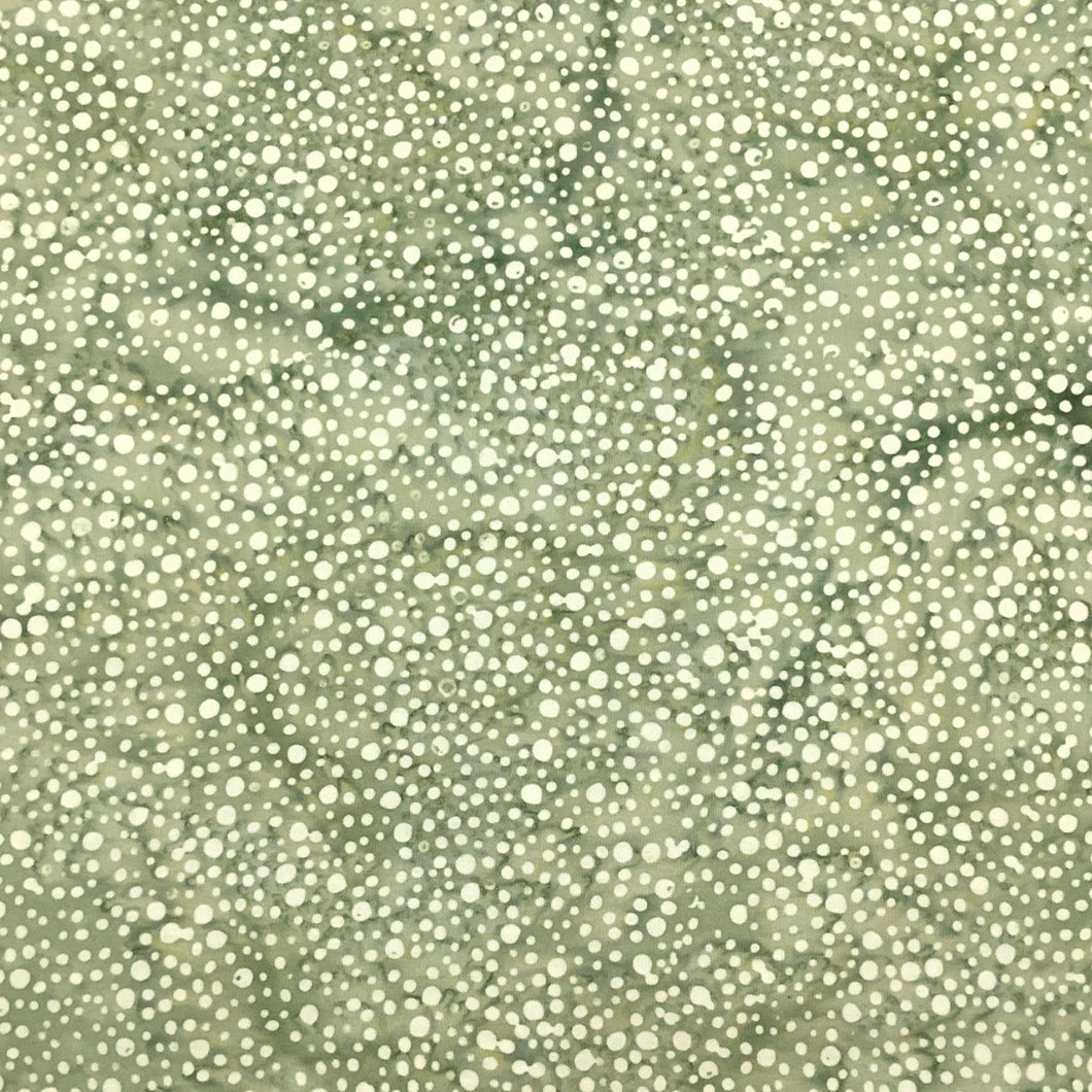 Island Batik Fabric, By The Half Yard, 112250725 Dots-Grey Silverado