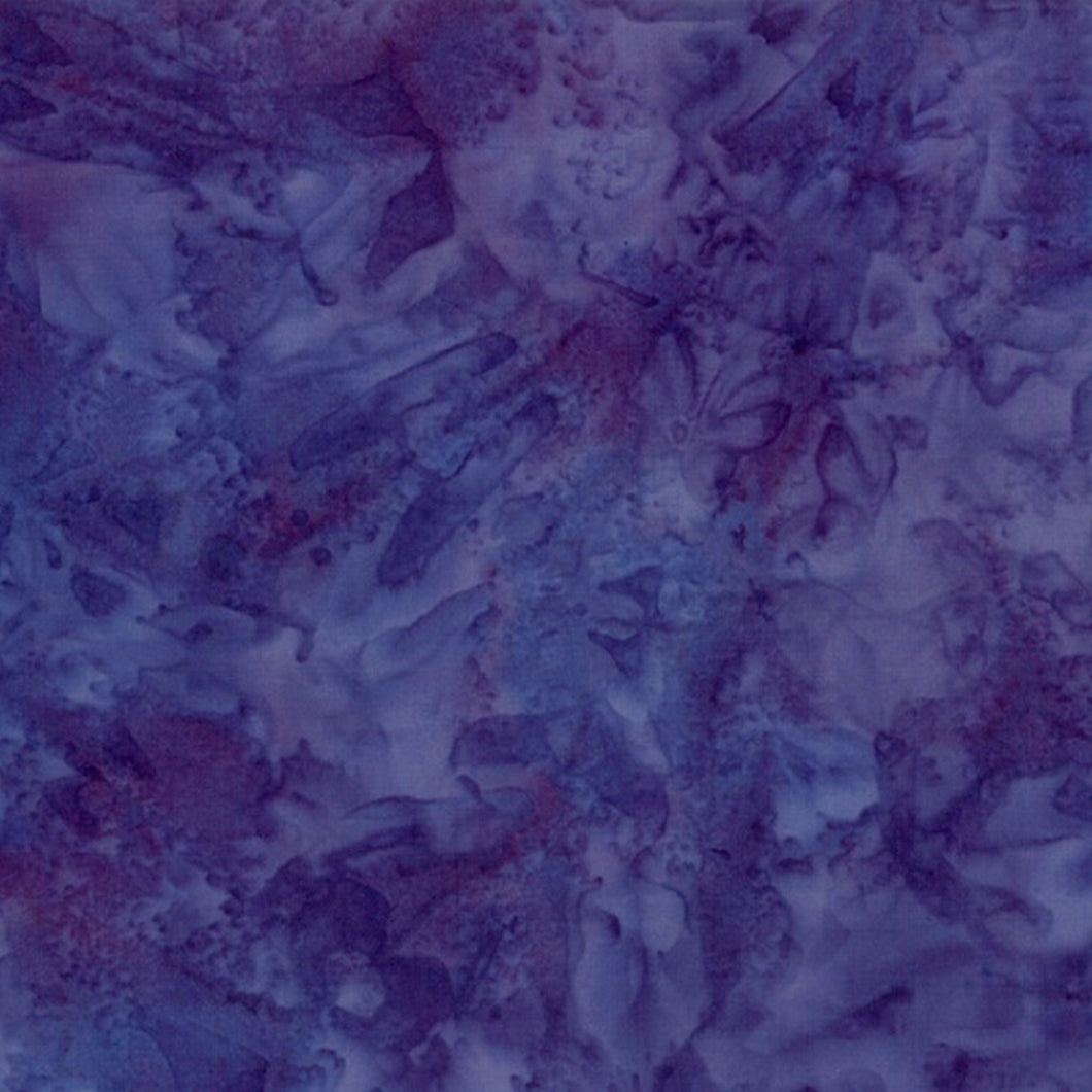 1895-90 Iris, Hoffman Batik Fabric, blue purple, cotton batik fabric