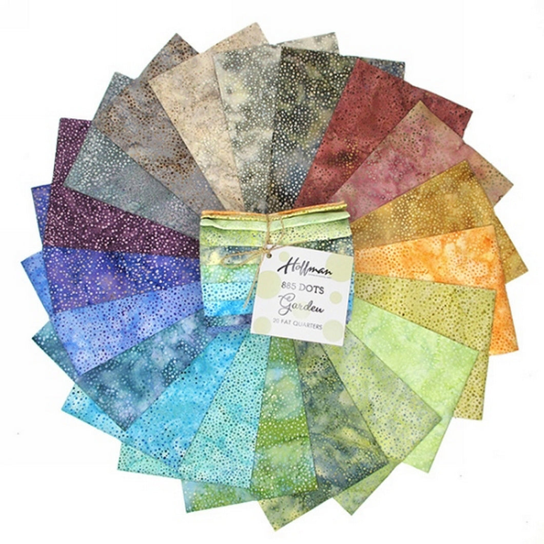 Hoffman 885 Fat Quarters, 885FQ-727 Garden, Multicolored, 20 Fabrics