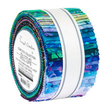 Load image into Gallery viewer, Kaufman Multicolor Batik Rollup Jelly Roll,  RU-1151-40, Tranquil Gardens
