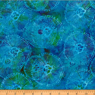 MR53-507-Reef,  Hoffman Jelly Fish Batiks by McKenna Ryan, cotton batic fabric